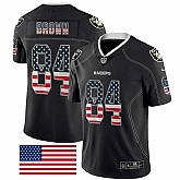 Nike Raiders 84 Antonio Brown Black USA Flag Fashion Limited Jersey Dyin,baseball caps,new era cap wholesale,wholesale hats